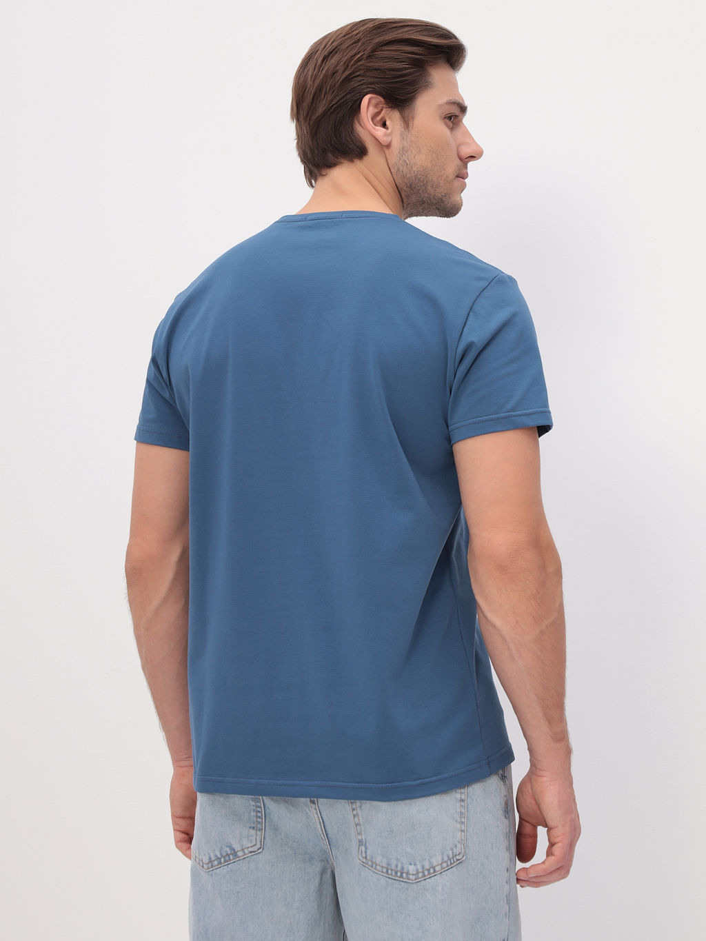 Футболка мужская короткий рукав GREG G145-KO-SA-S5121 (т.джинс)  фото 4