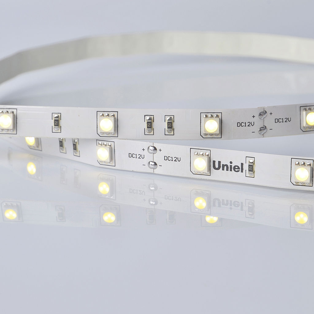 ULS-M22-5050-30LED/m-10mm-IP20-DC12V-7,2W/m-5M-4000K PROFI Гибкая светодиодная лента на самоклеящейся основе. Катушка 5м. в герметичной упаковке. Белый свет(4000К). ТМ Uniel.