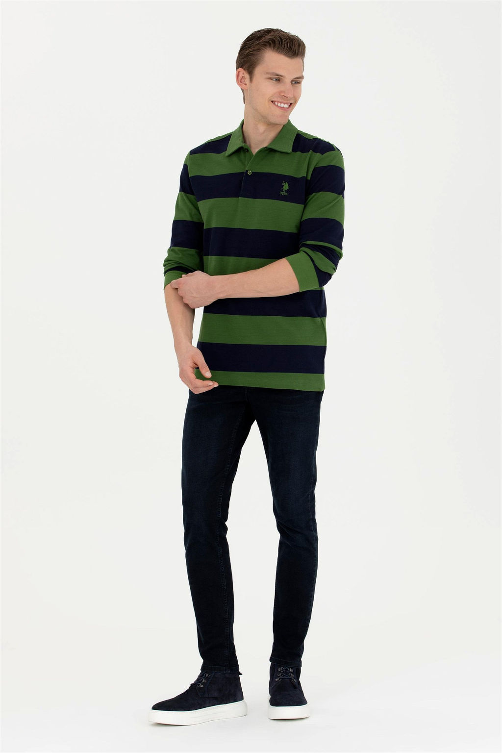 Мужской зеленый свитшот - U.s. polo assn фото 11