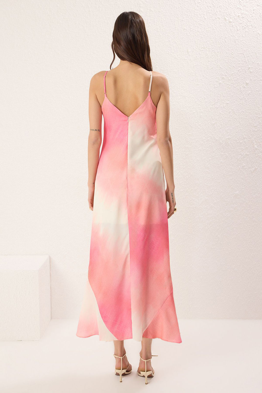 TRENDYOLMILLA Pembe Degrade A Kesim Maxi Dokuma Elbise TWOSS23EL02416  фото 20