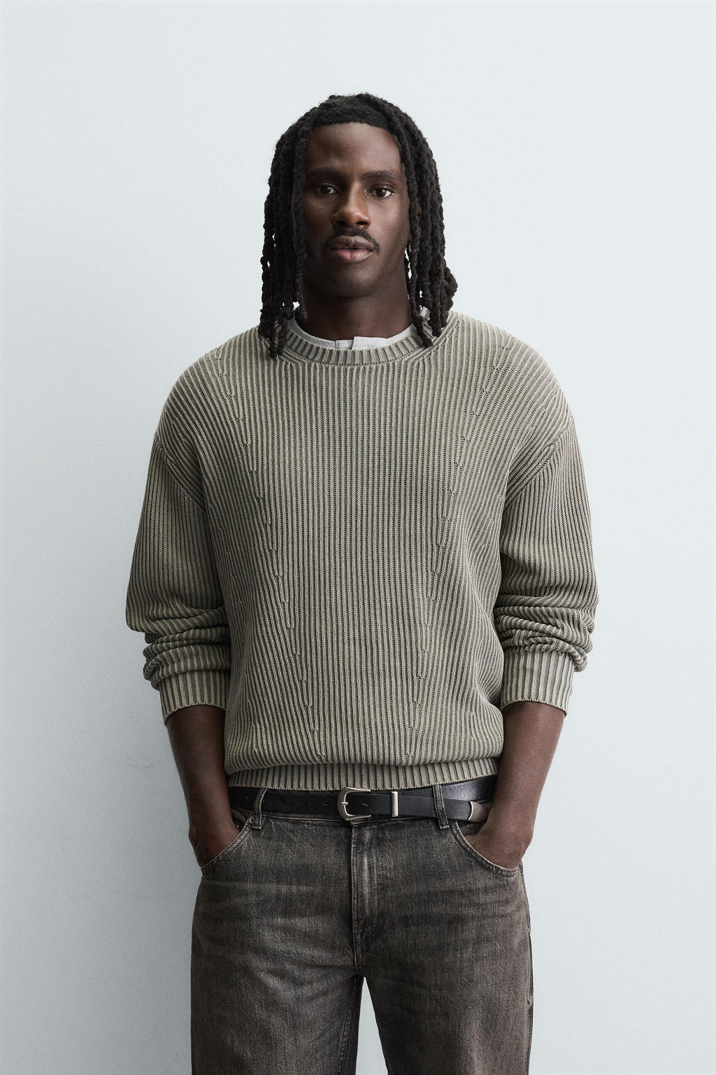 RIBBED WASHED SWEATER - Zara фото 2