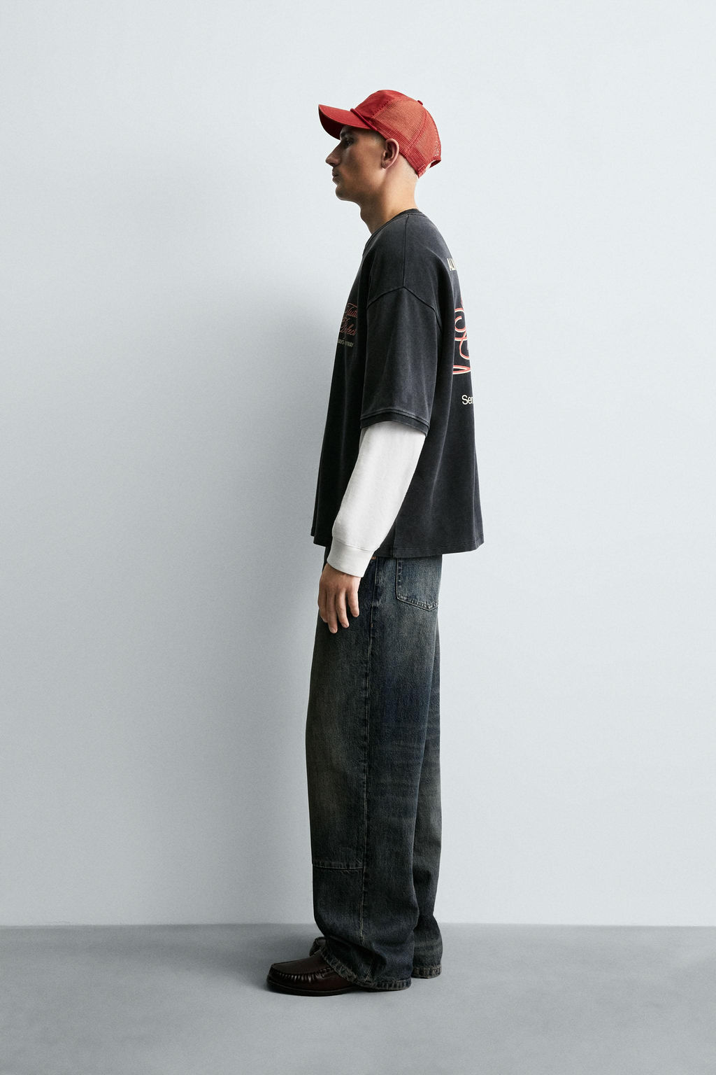 WASHED PRINTED SLOGAN SWEATSHIRT - Zara фото 4