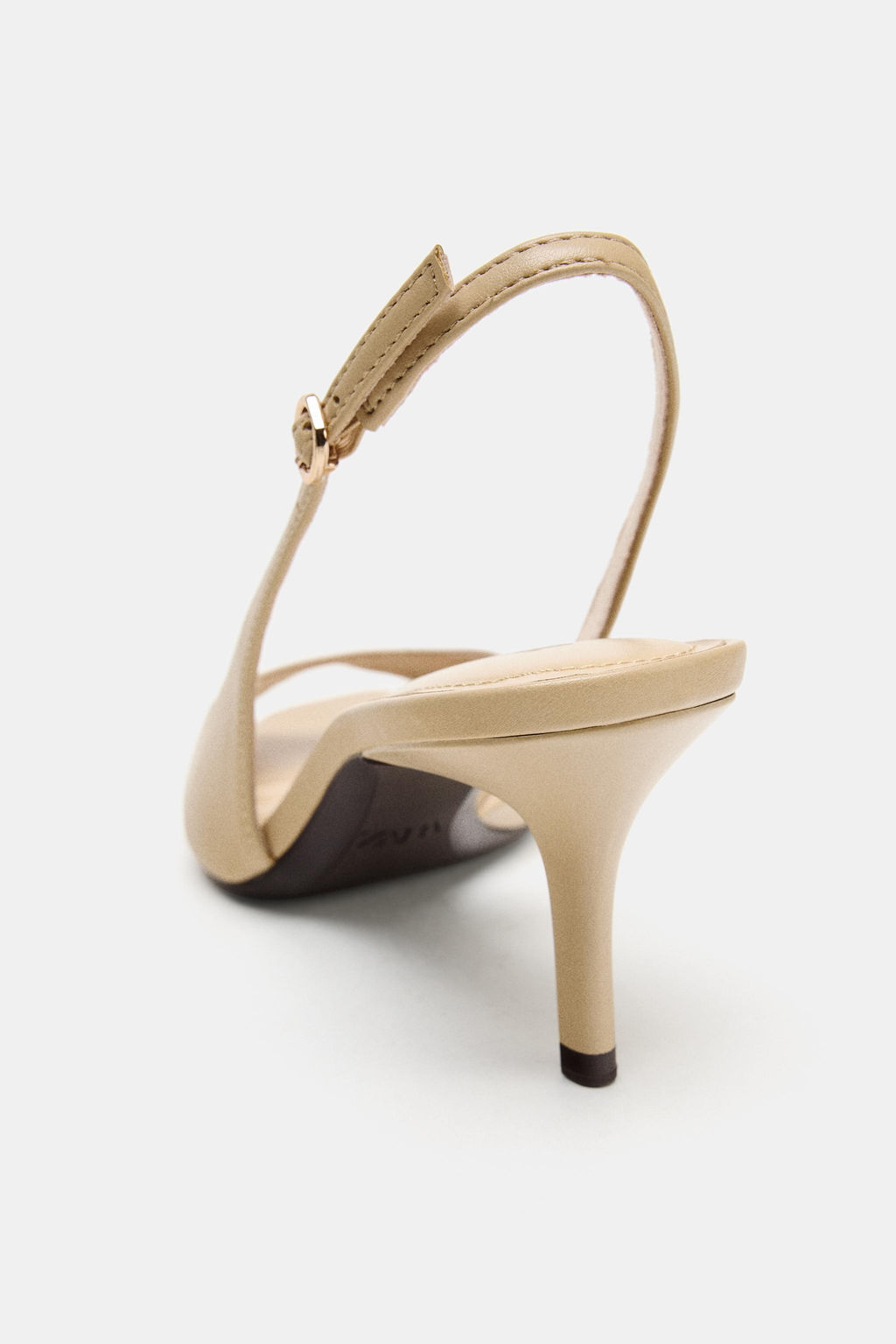 SANDALIA TAC?N ASIM?TRICO / Blanco Crudo - Zara фото 5