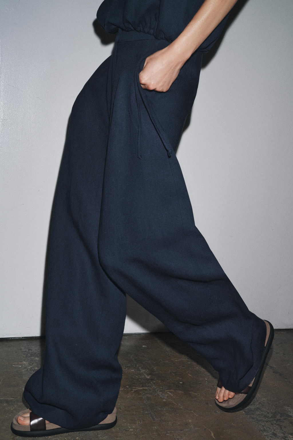 ZW COLLECTION LINEN BALLOON TROUSERS - Zara фото 13