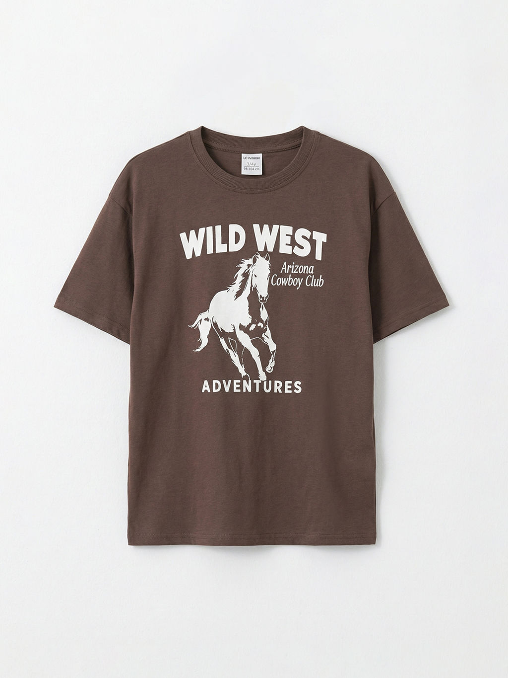 Bisiklet Yaka Bask?l? Erkek ?ocuk Ti??rt