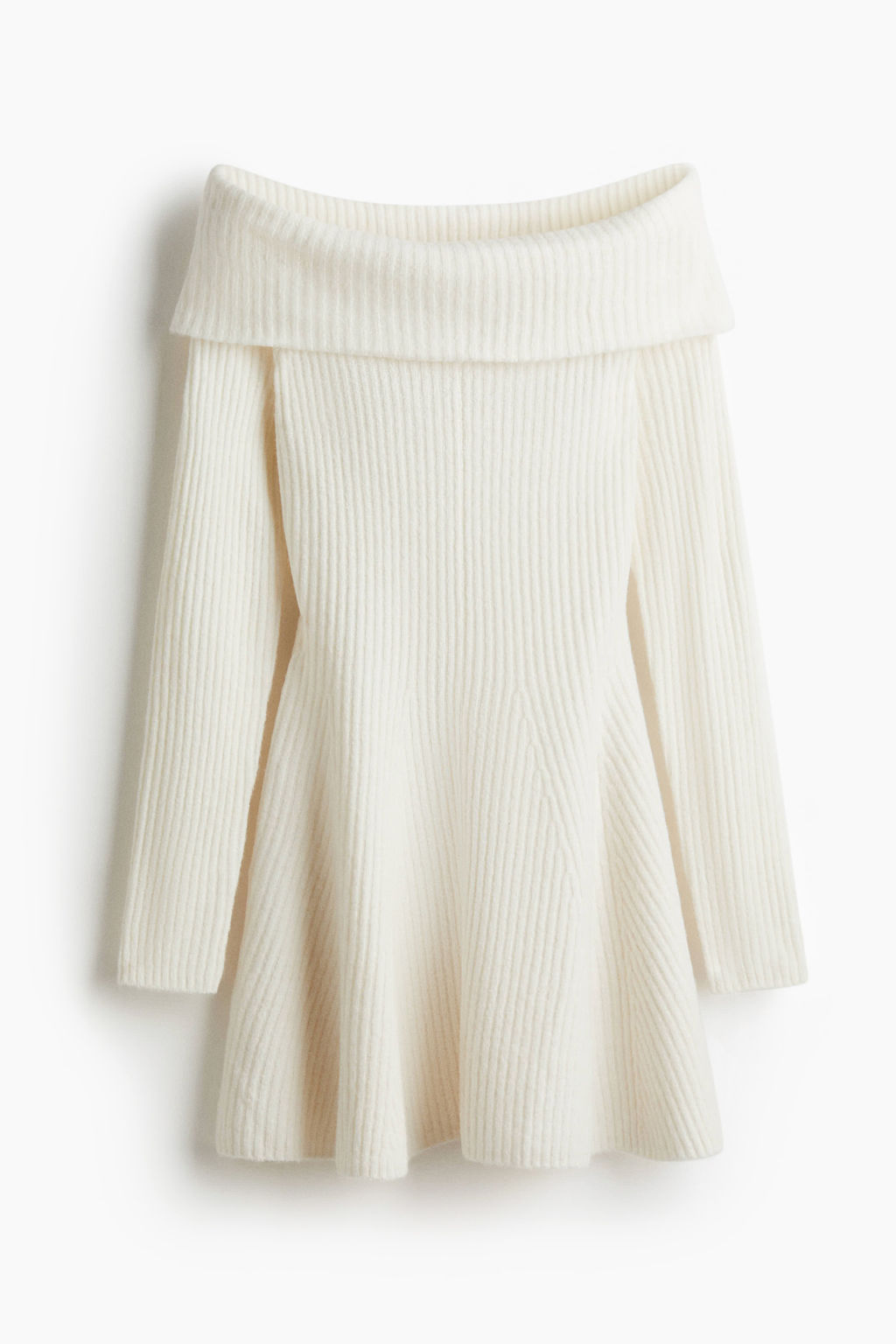 Vestido off-the-shoulder en punto de canal? - H&m фото 3