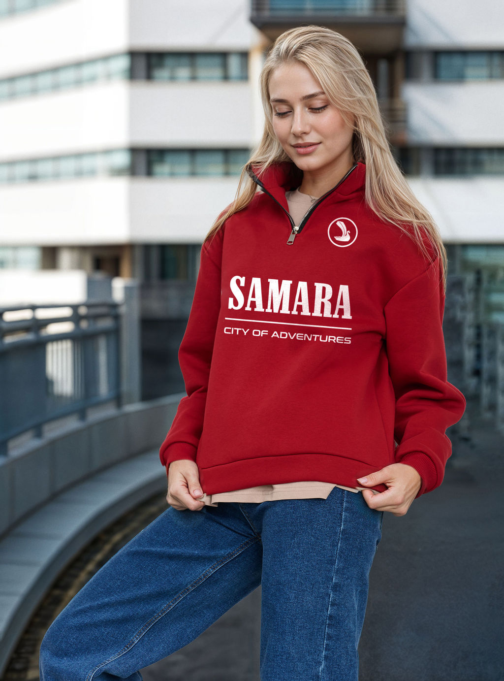 Толстовка женская с зип-воротником Samara - Yollochka фото 10