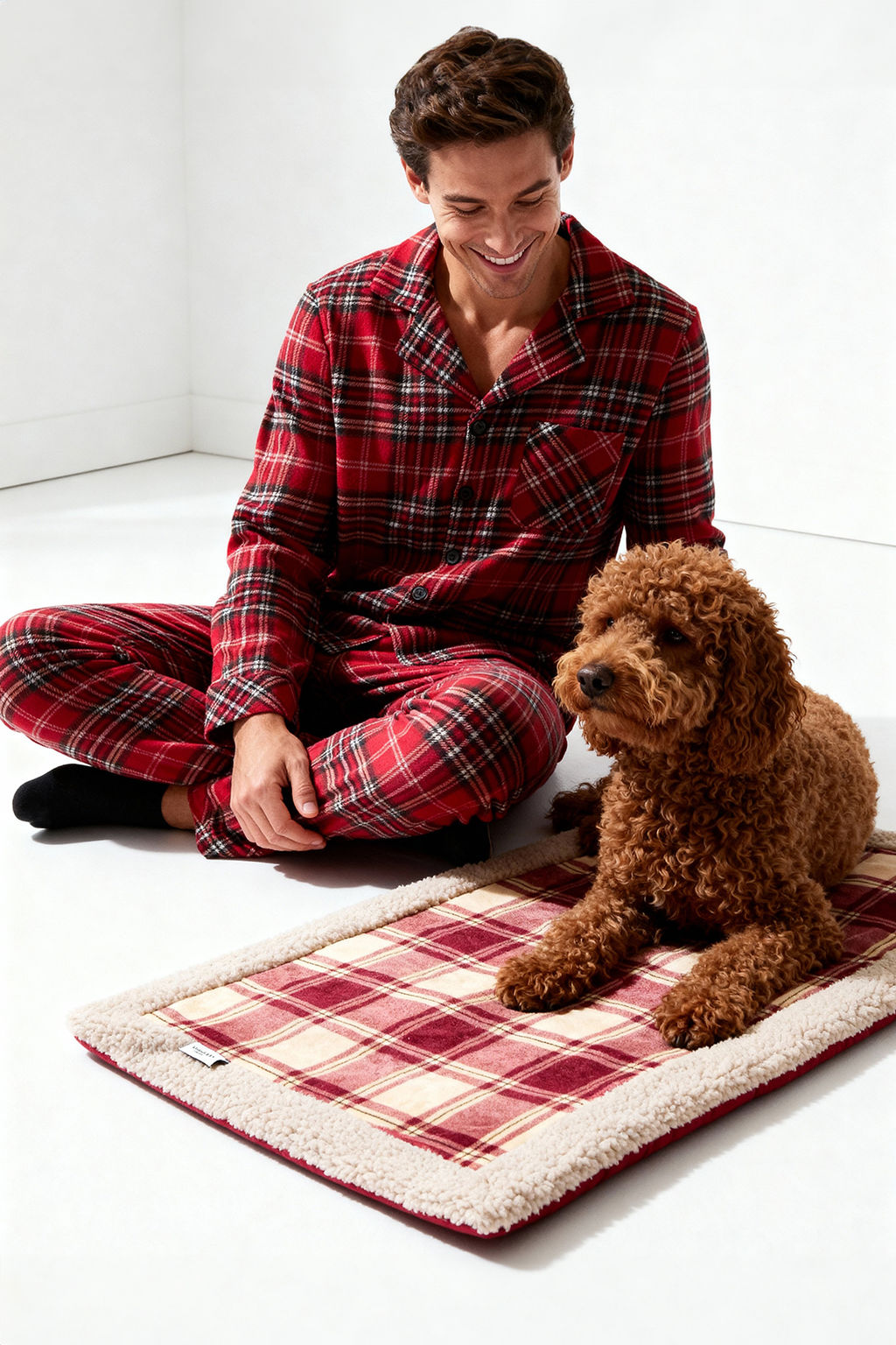 Pet Ekose Desenli Alt? Pelus Kedi ve Kopek Yatag? 50x70cm TPHAW26KK00004