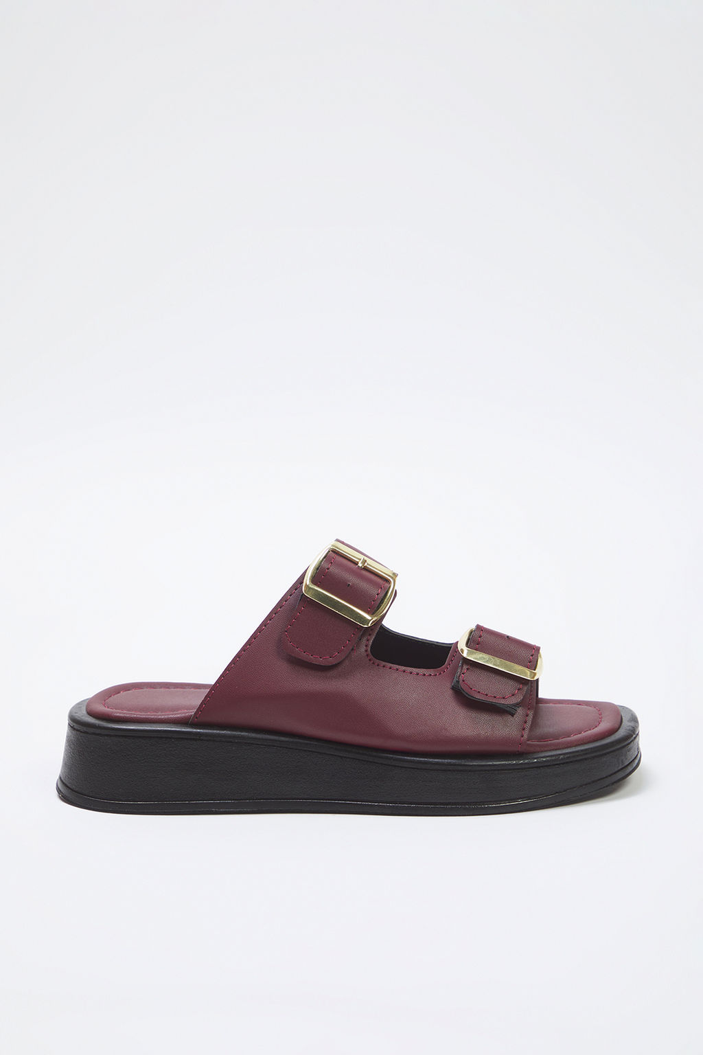 Trendyol Shoes Siyah Cift Bantl? Toka Detayl? Kal?n Taban Kad?n Terlik TAKSS25TE00044 - Trendyolmilla фото 3