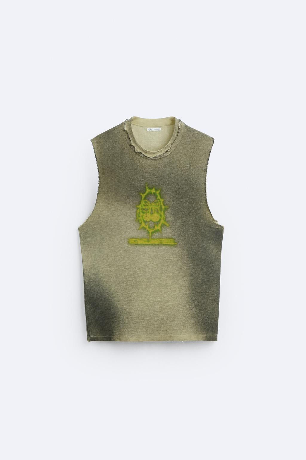 TANK TOP WITH CONTRAST PRINT - Zara фото 6