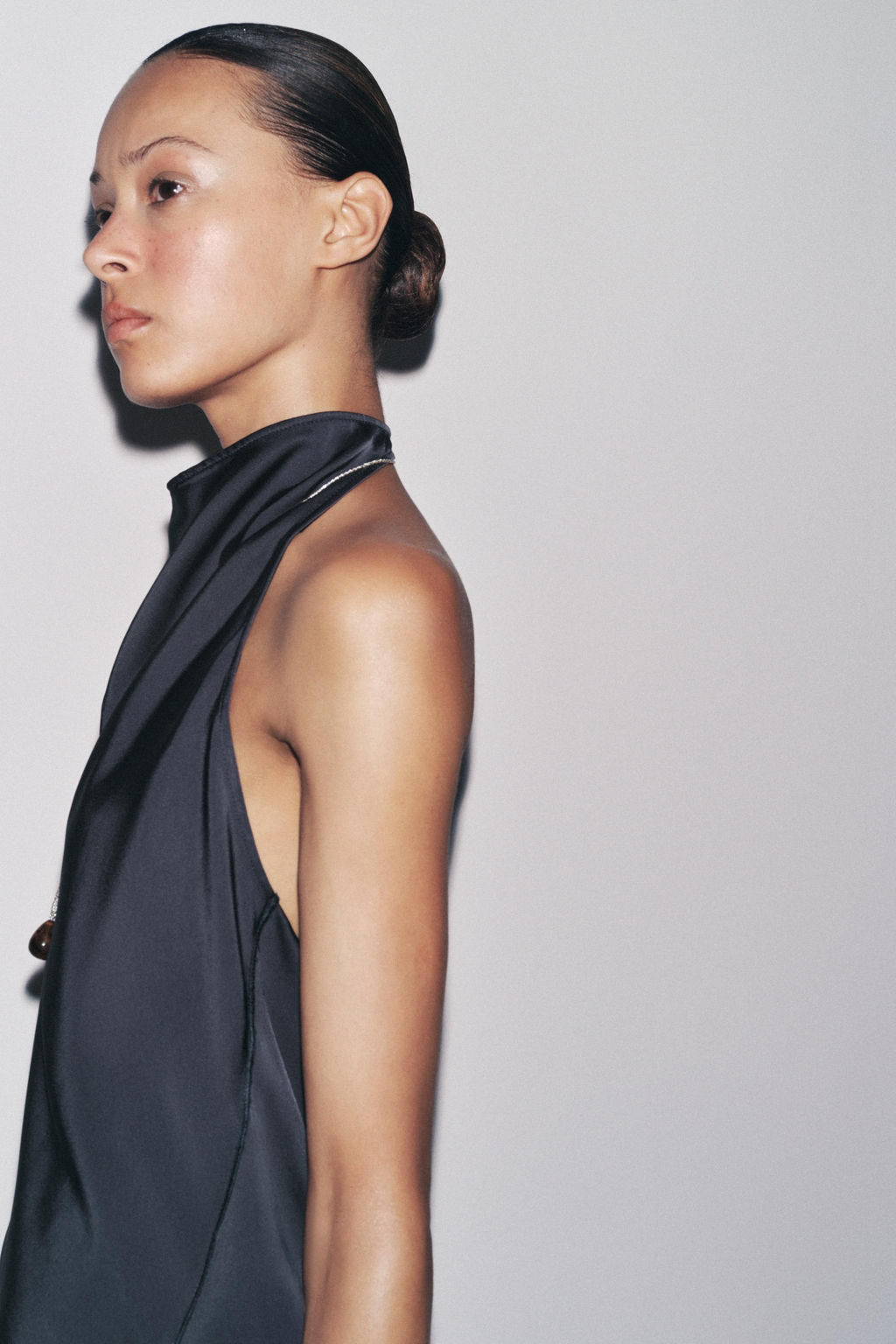 ZW COLLECTION SATIN HALTER TOP - Zara фото 10
