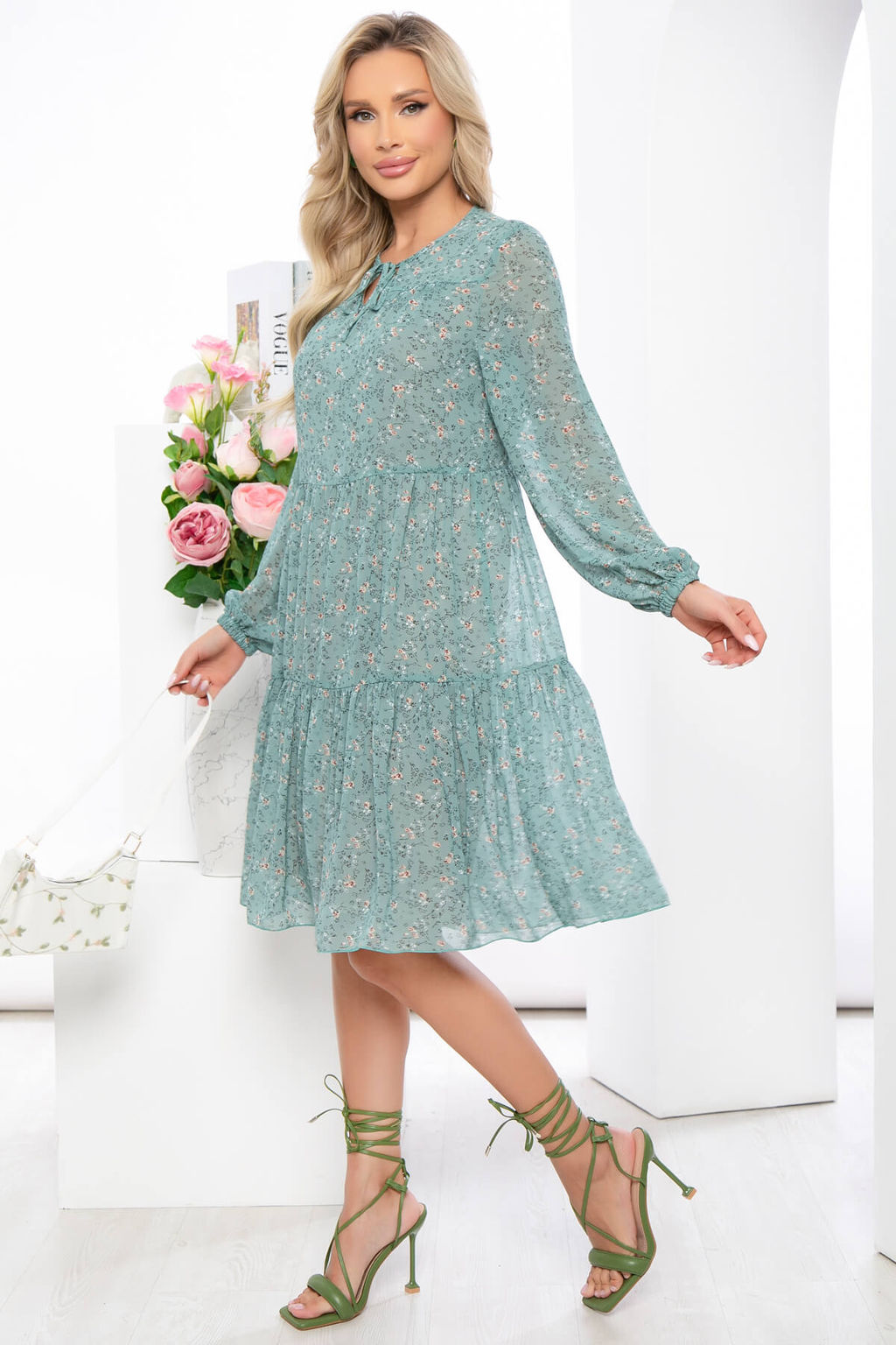 Платье Парадиз (олива) П8784 - Lt collection фото 15