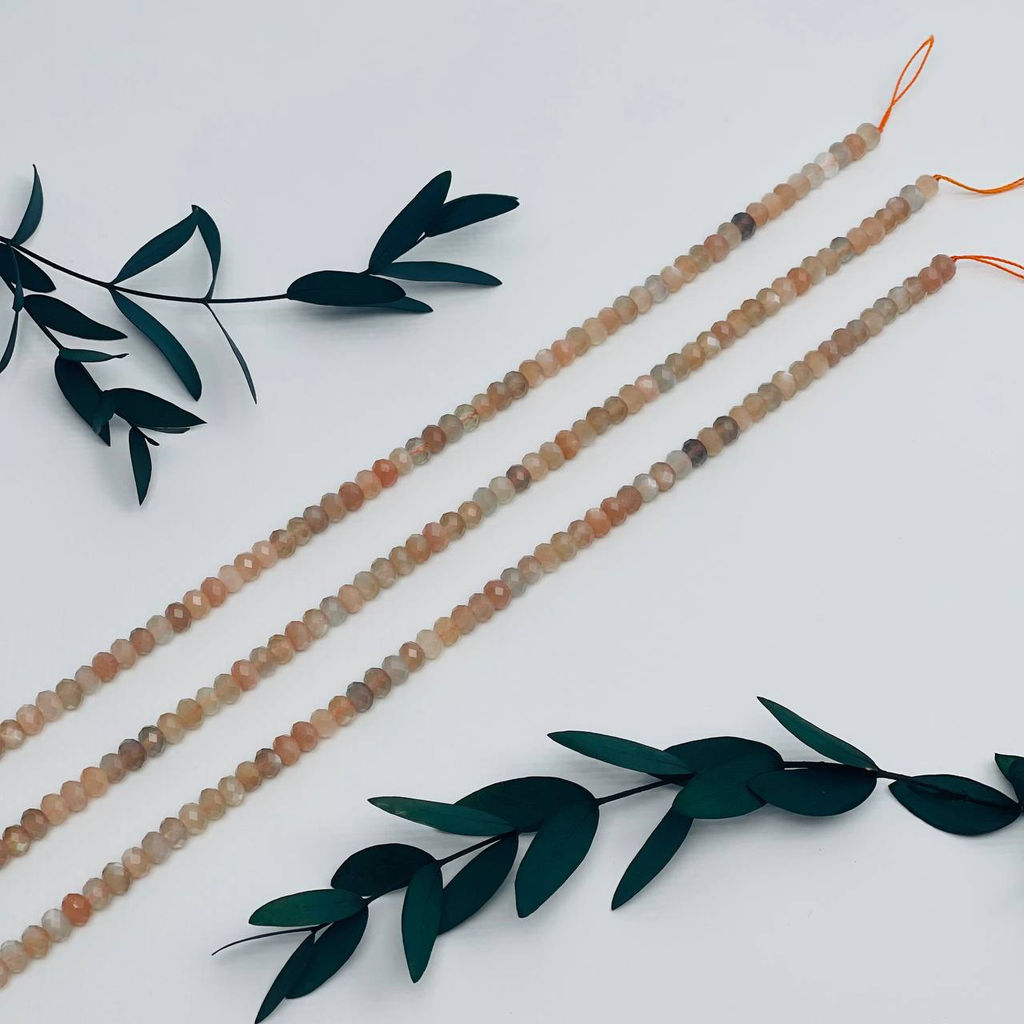 Бусины для украшений из Лунного камня микс