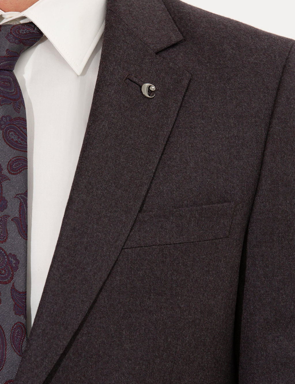 Бордово-красный приталенный пиджак - Cacharel фото 7