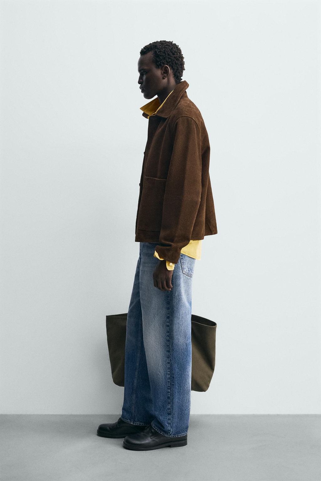LEATHER SUEDE JACKET - Zara фото 4