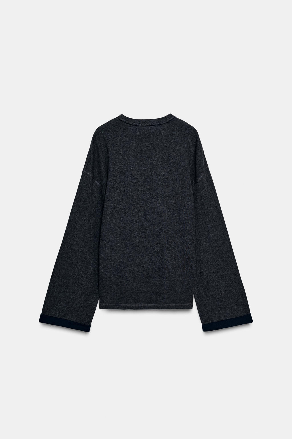 OVERSIZED LONG SLEEVE T-SHIRT - Zara фото 6