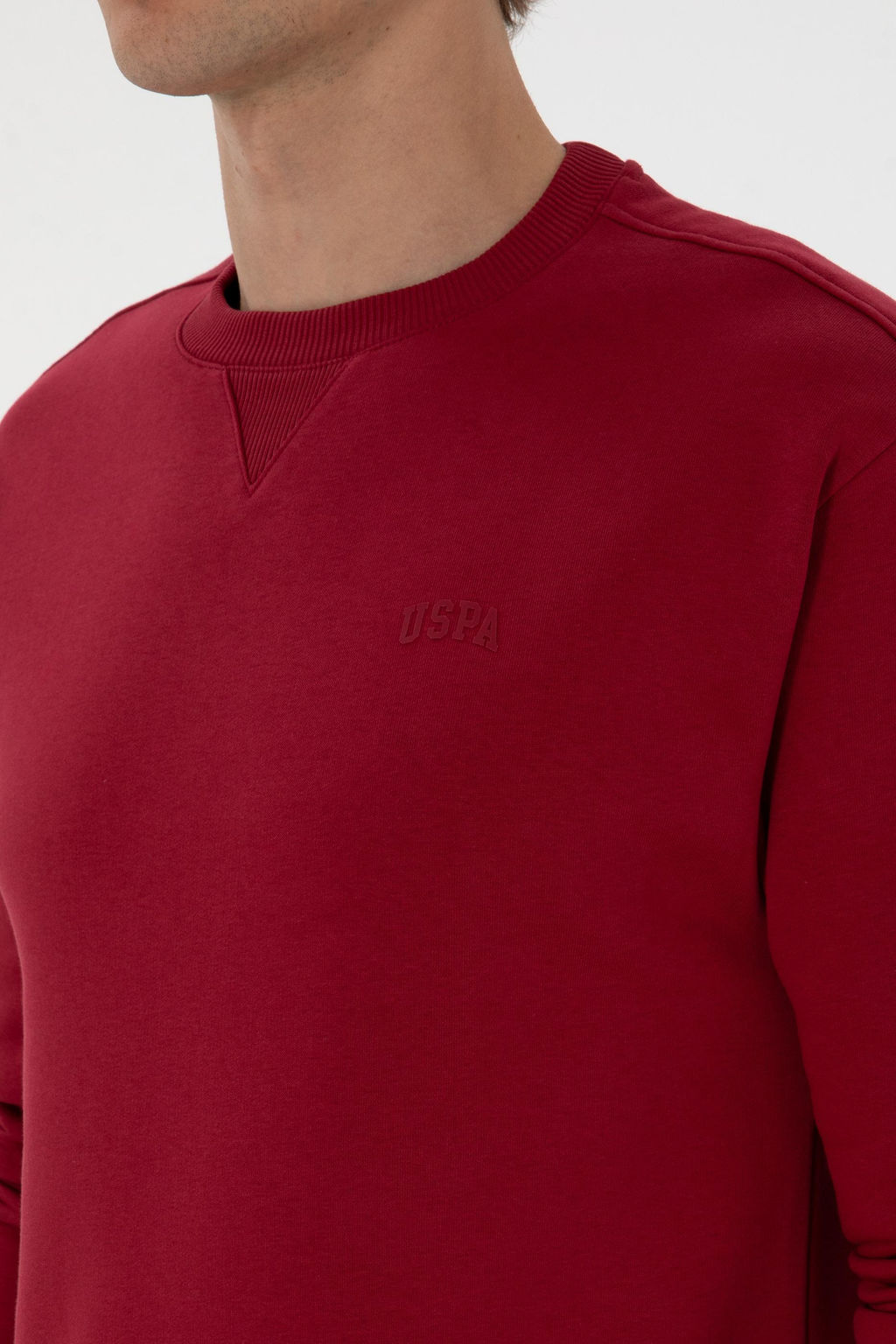 Erkek Koyu Frambuaz Basic Sweatshirt Sepette S_rpriz _ndirim - U.s. polo assn фото 7