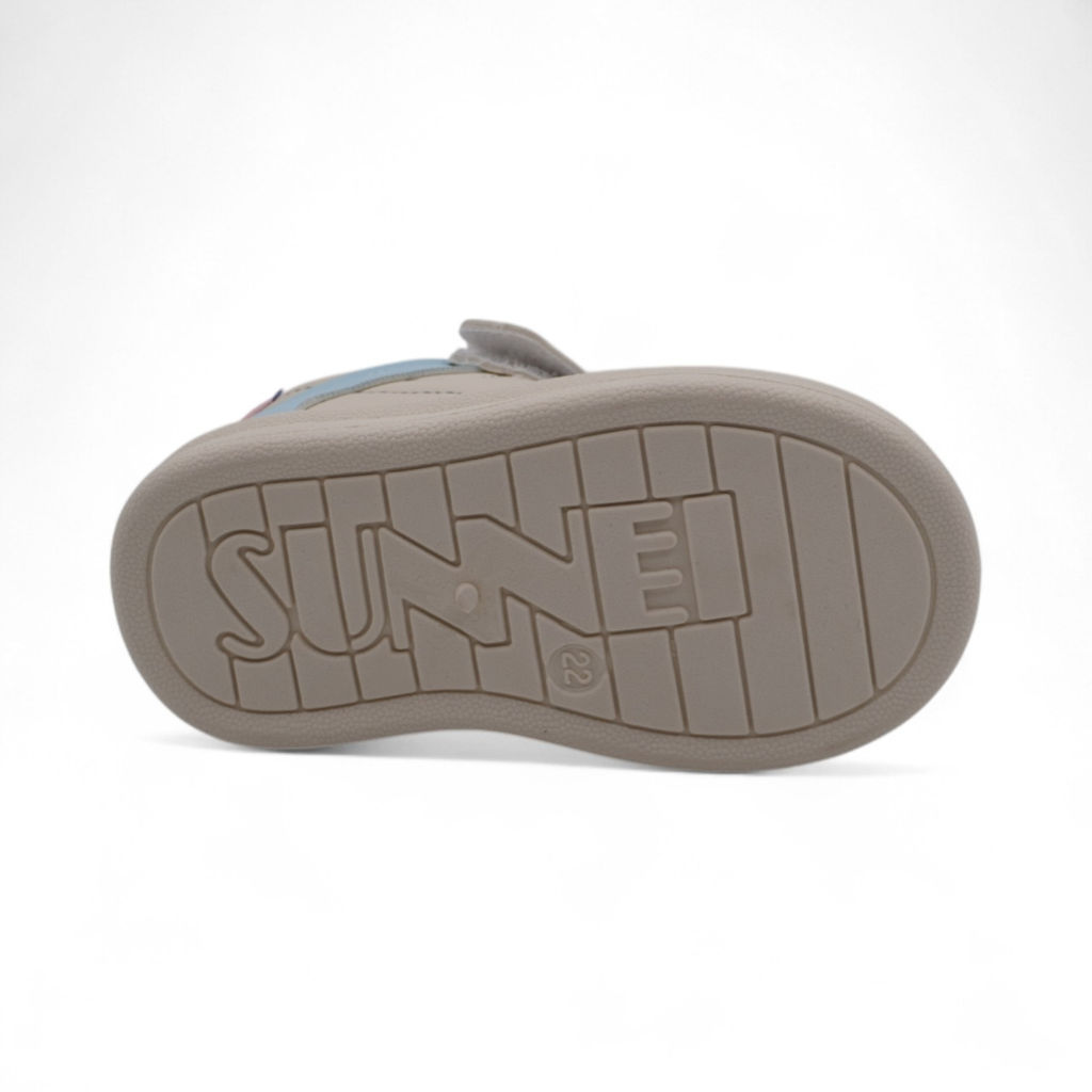 Кроссовки 4263 бежево синие - М+д фото 3