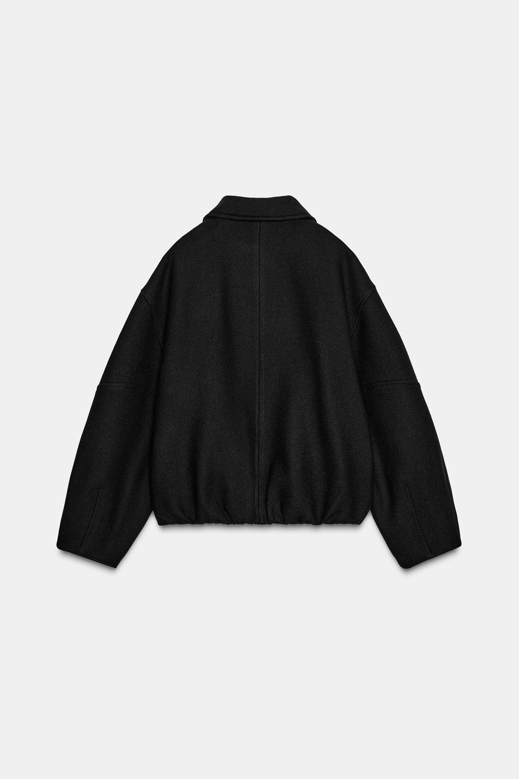 BALLOON BOMBER JACKET WITH CONTRAST WOOL COLLAR - Zara фото 10