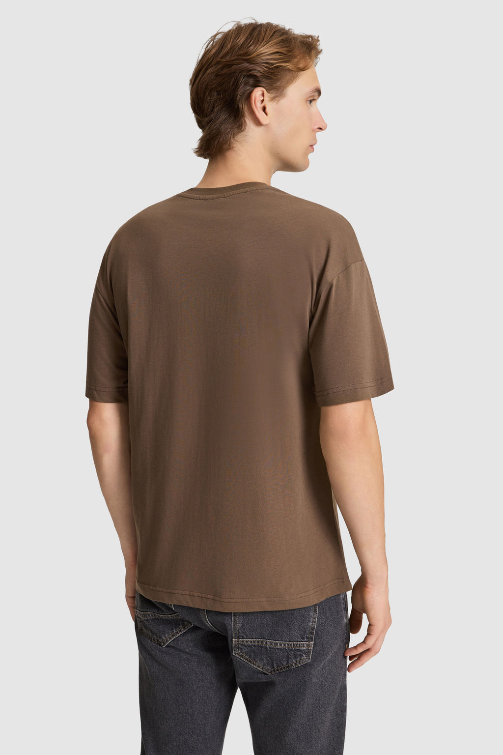Erkek Kahverengi Comfort Fit Bisiklet Yaka Ti__rt - U.s. polo assn фото 5