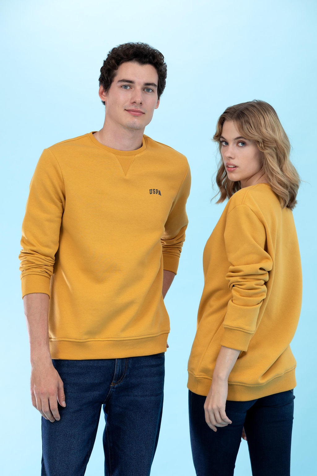 U. S. Polo Assn / Базовый свитшот горчичного цвета с круглым вырезом - U.s. polo assn фото 10