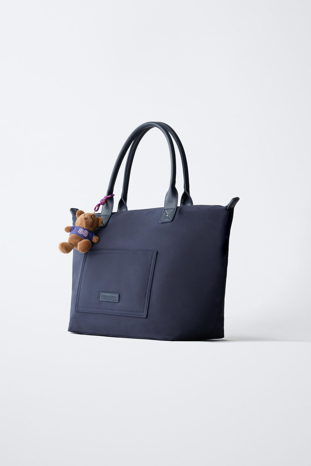 NYLON TOTE BAG WITH TEDDY BEAR CHARM - Zara фото 2