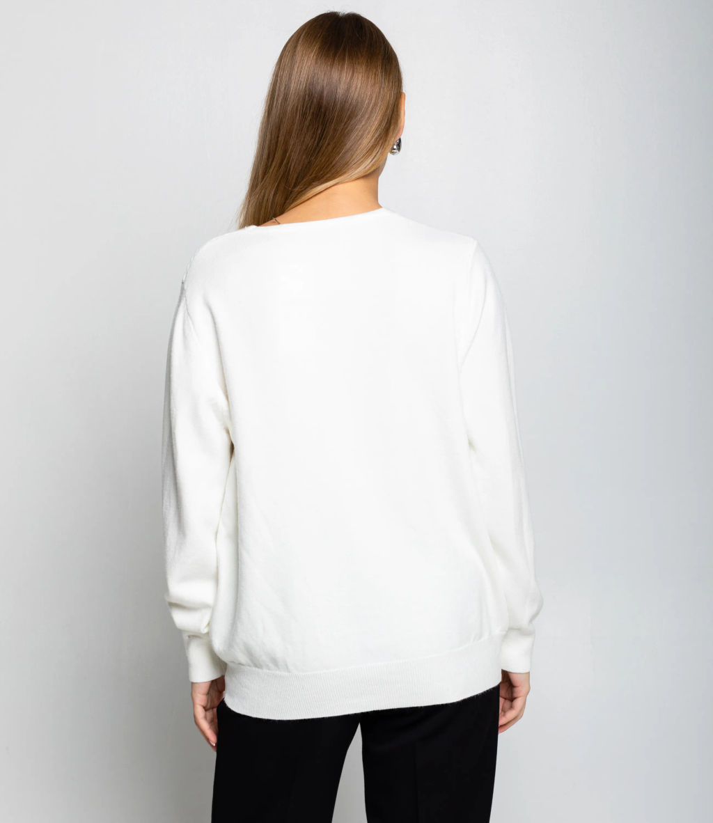 Джемпер #КТ8208, молочный - Dommod фото 3