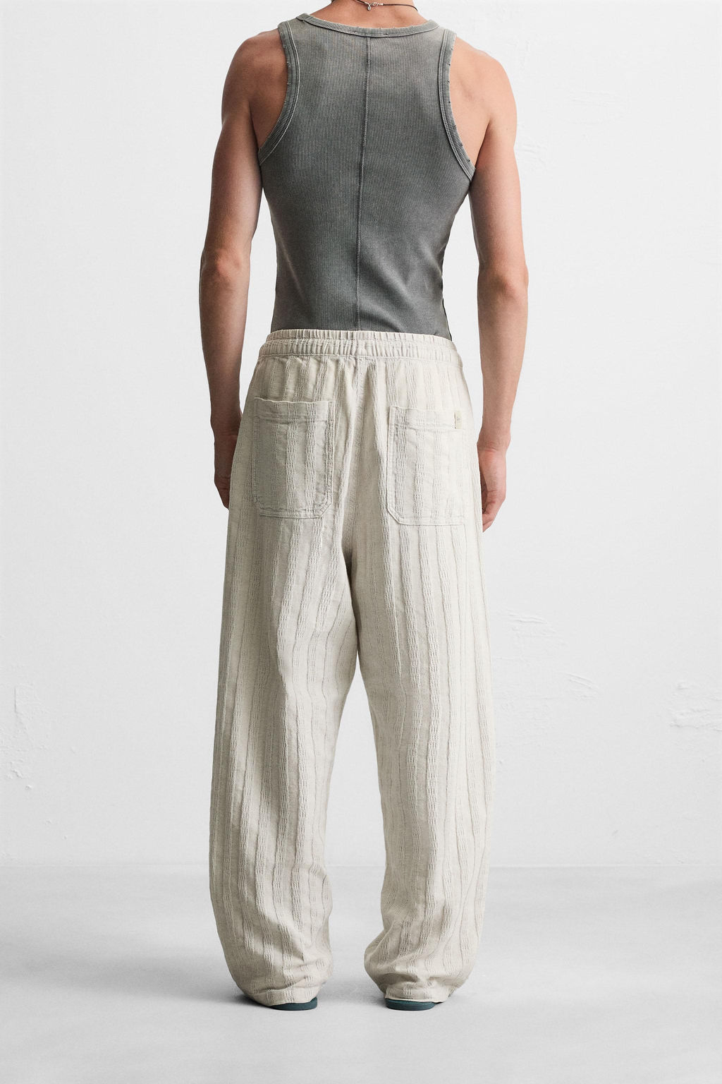 RELAXED FIT JACQUARD TROUSERS - Zara фото 3
