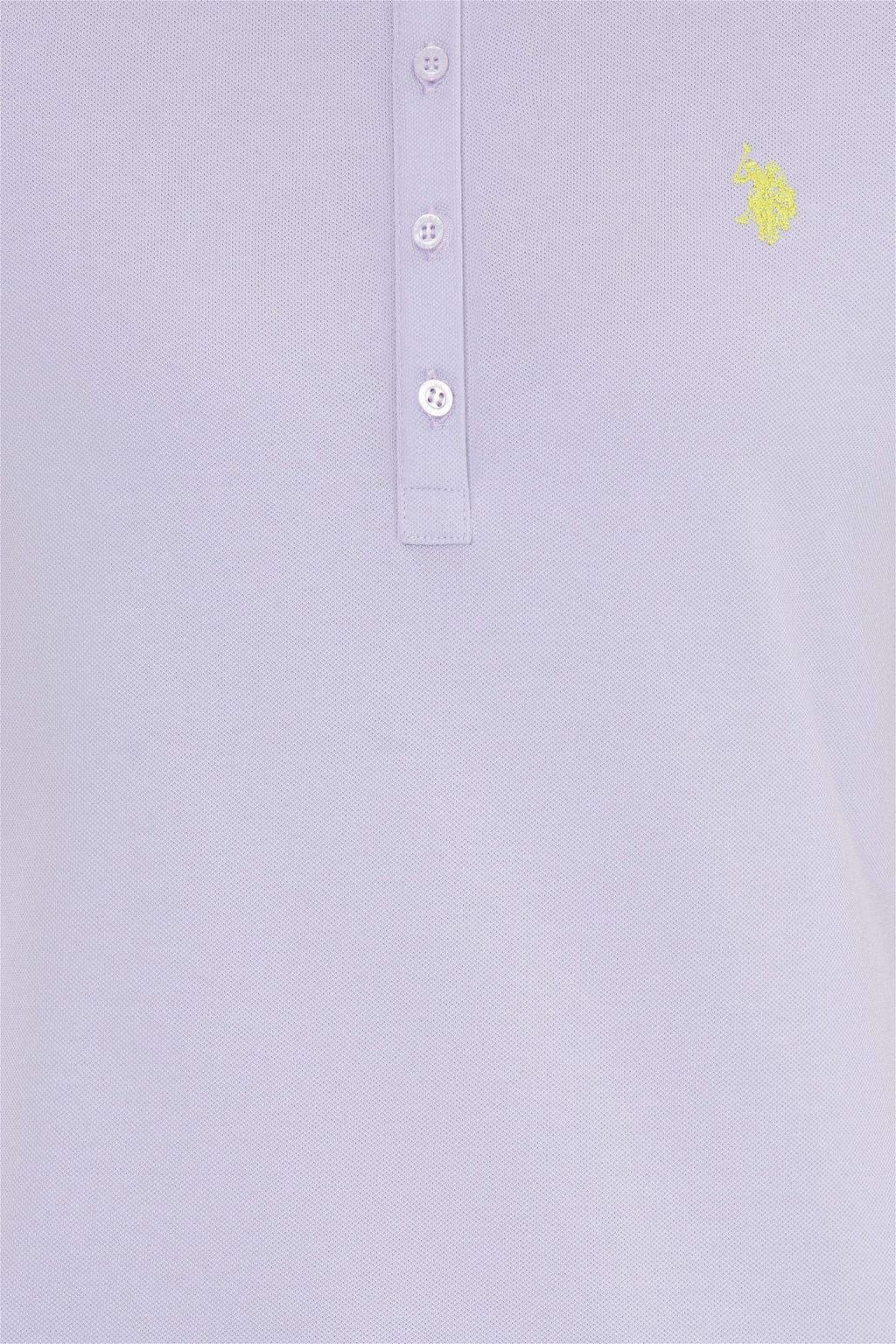 Женская сиреневая футболка с воротником поло Basic - U.s. polo assn фото 6