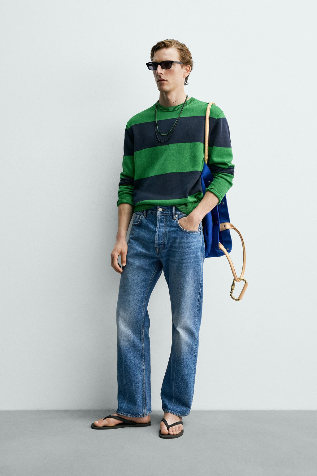 JERSEY JACQUARD RAYAS AARON LEVINE X ZARA / Azul?n  фото 4