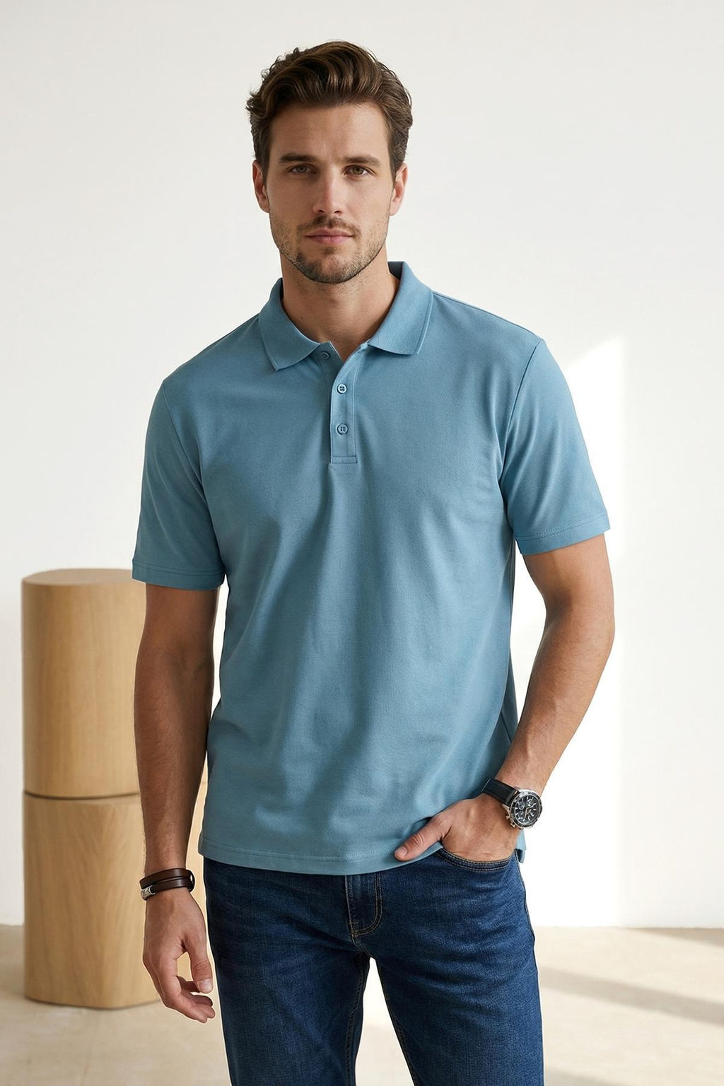 Fume Regular/Normal Kesim Basic Esnek Nak?sl? Polo Yaka T-shirt TMNSS26PO00016 - Trendyolmilla фото 16