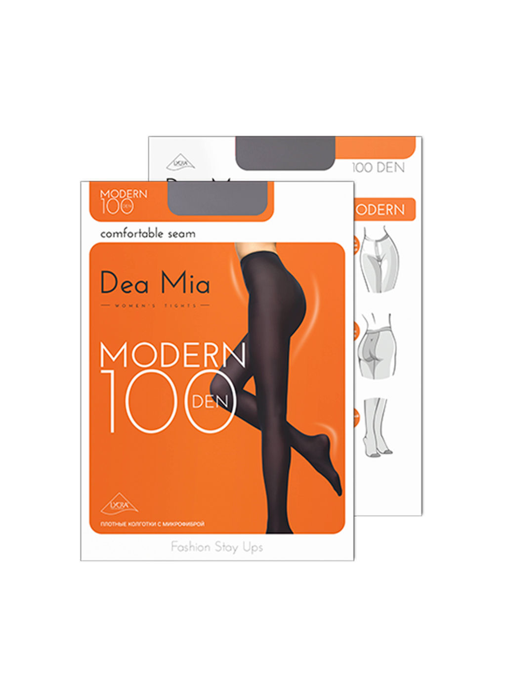 Колготки теплые DEA MIA MODERN 100 (микрофибра) grafit