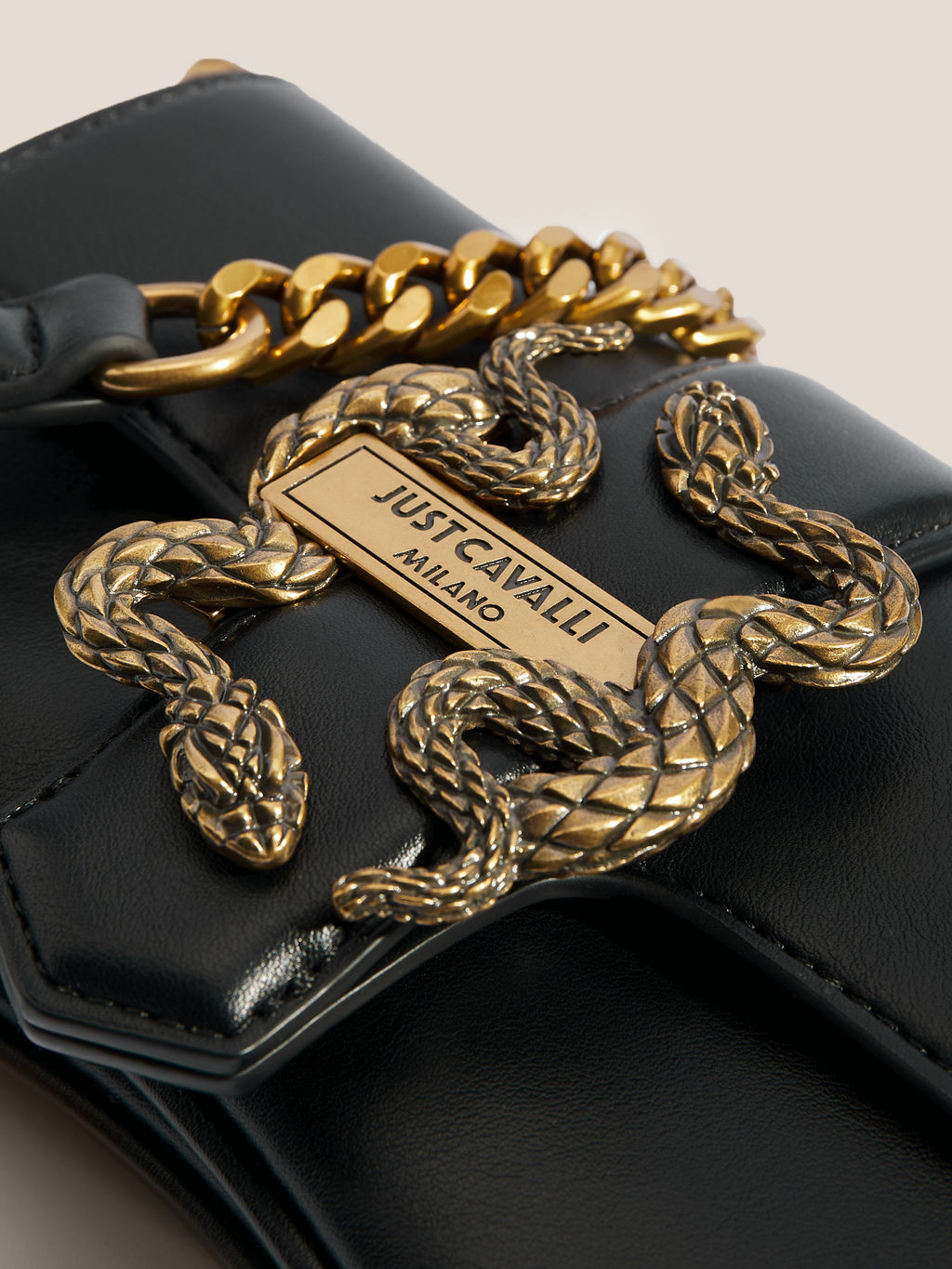 Женская сумка через плечо JUST CAVALLI ICONIC SNAKES Артикул 4450763, черный  фото 2