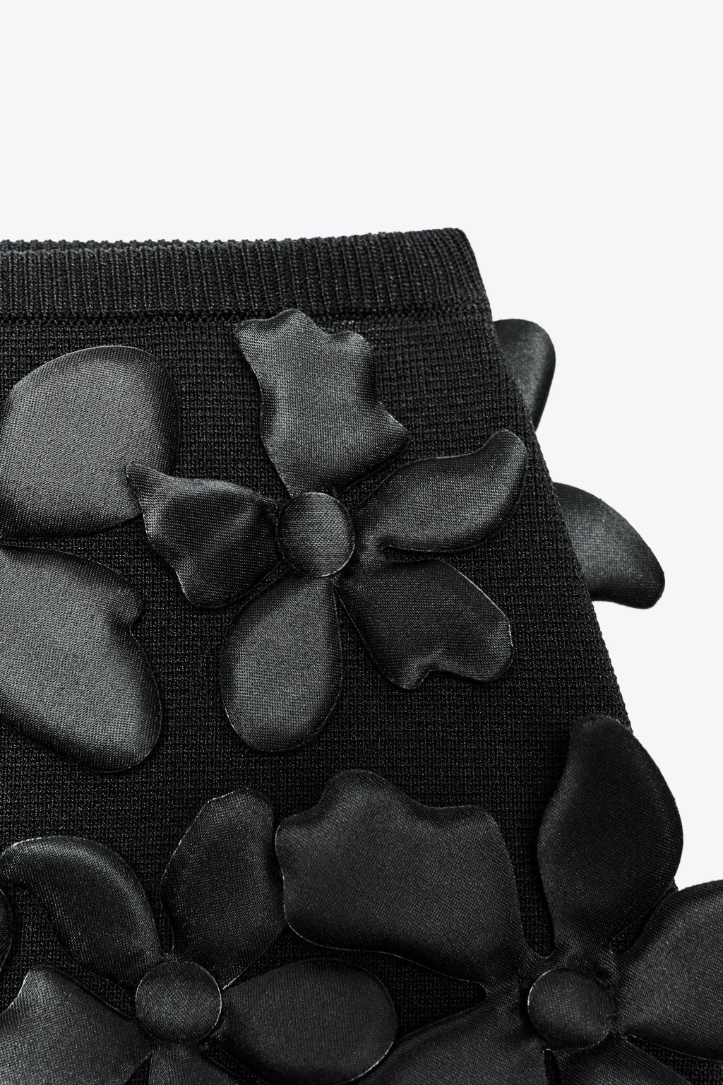 FLORAL TEXTURED KNIT MINI SKIRT - Zara фото 6