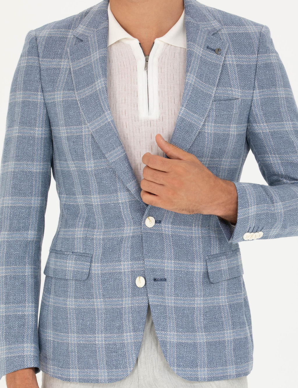 Mavi Slim Fit Keten Kar___ml_ Ceket