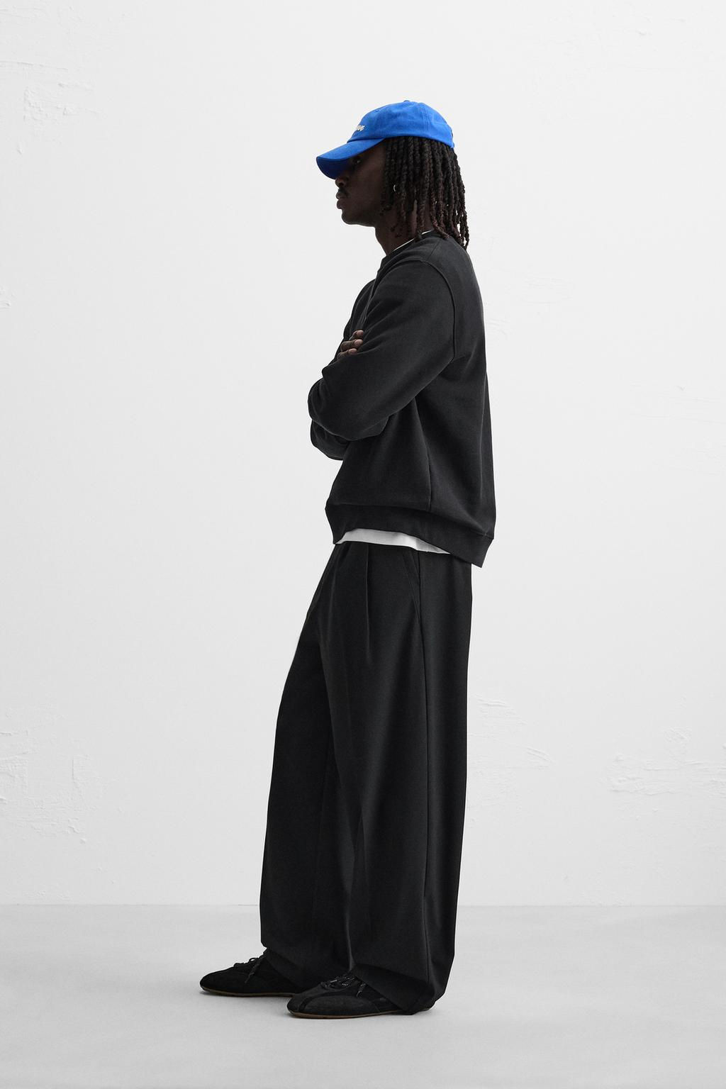 WIDE FIT PLEATED TROUSERS - Zara фото 14