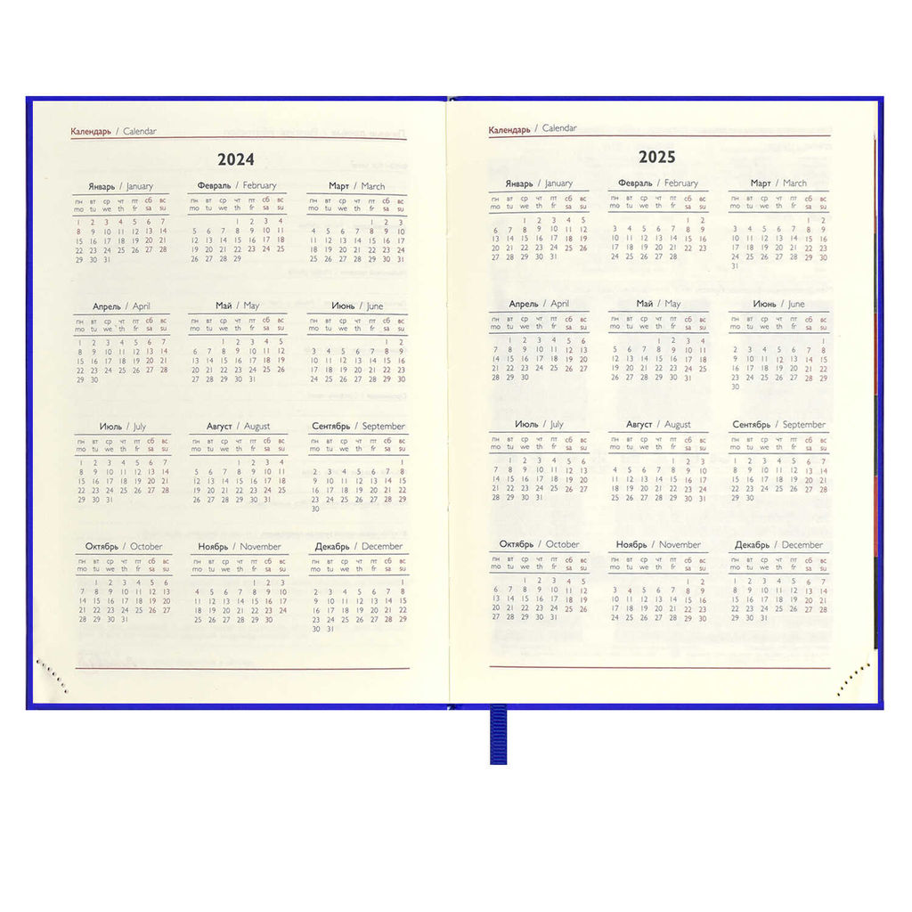 Ежедневник датированный 2024 ESCALADA, А6+, 176 л., арт. 63807/ 20 ТИВОЛИ ГЛОСС СИНИЙ  фото 6