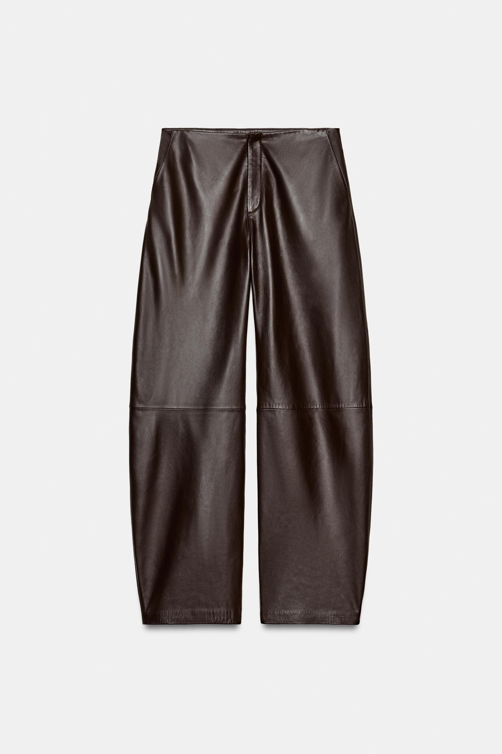 100% LEATHER BALLOON TROUSERS ZW COLLECTION - Zara фото 11
