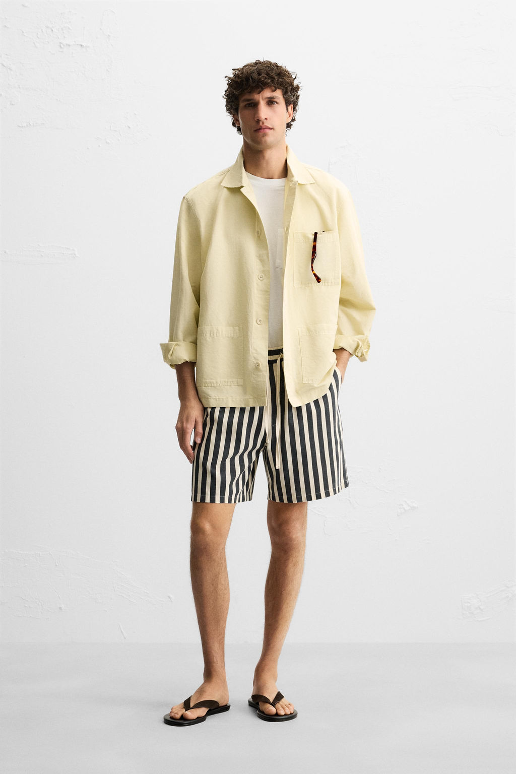 JACQUARD TEXTURED BERMUDA SHORTS - Zara фото 10