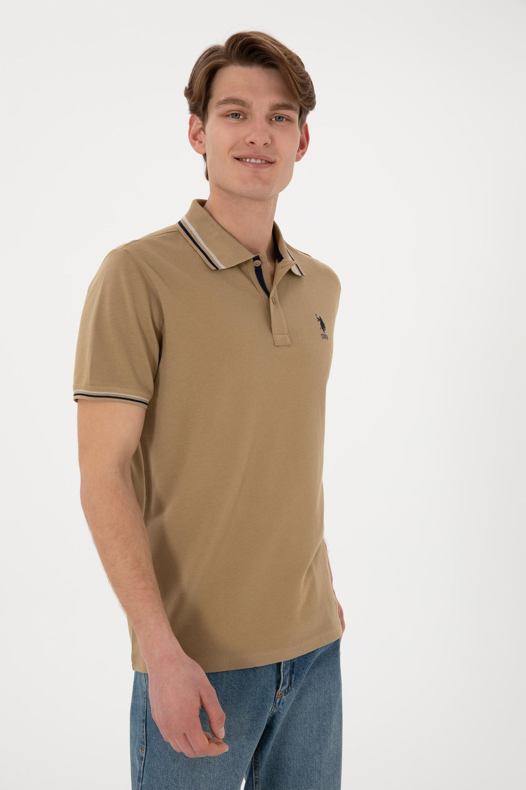 Erkek Haki Basic Ti__rt Sepette S_rpriz _ndirim - U.s. polo assn фото 4