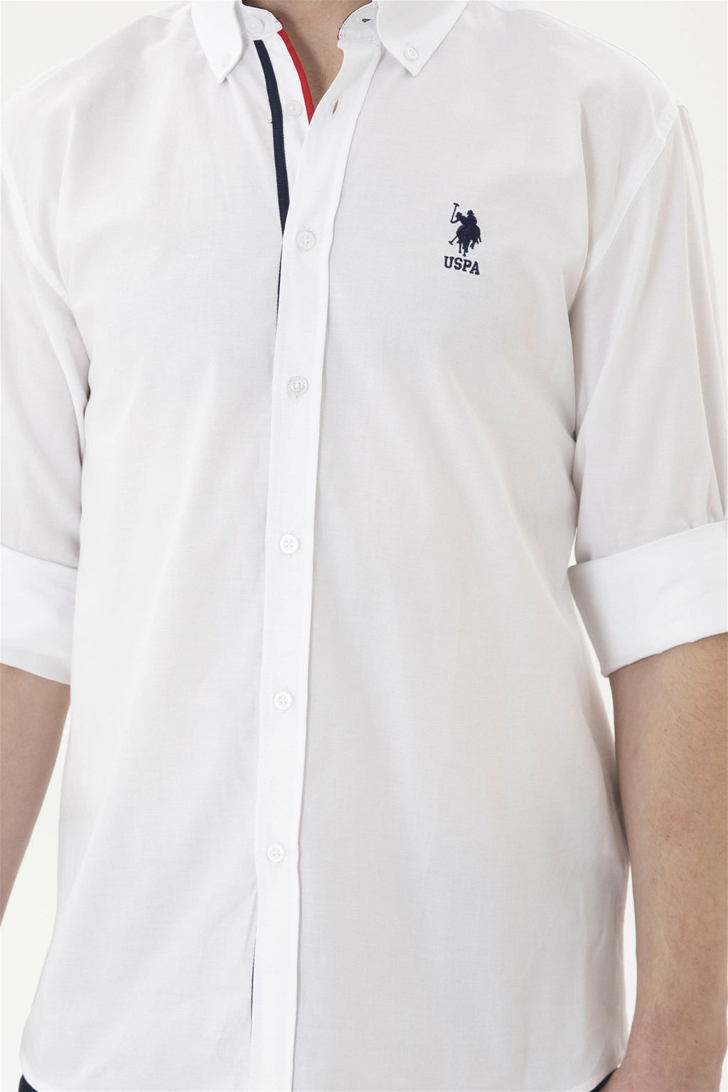 Мужская белая рубашка с длинным рукавом - U.s. polo assn фото 6