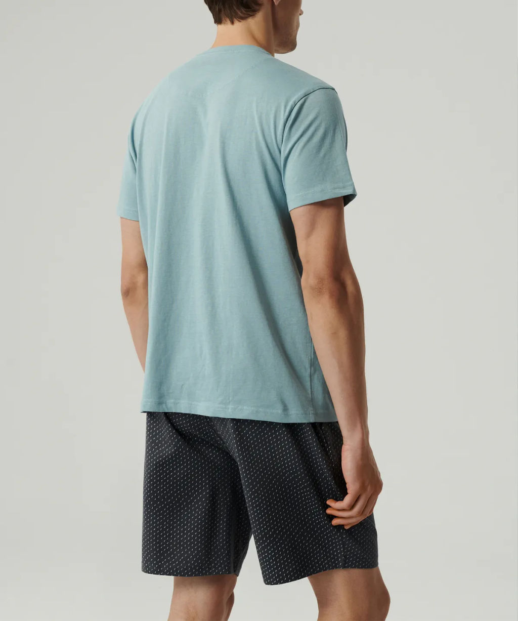 ATLANTIC NMP-386 Пижама мужская Moon голубой + графитовый  фото 3