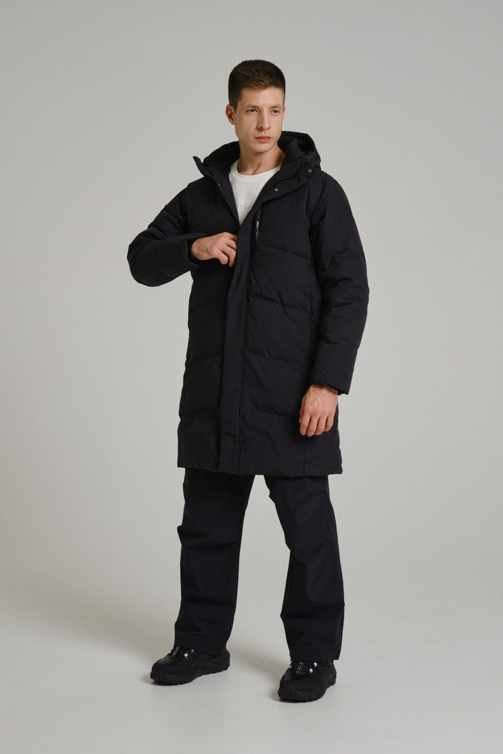 Пуховик средней длины Черный - Anta фото 8