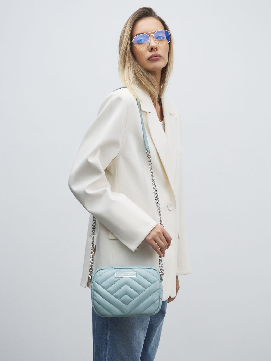 Кросс-боди ARMANI EXCHANGE VICTORIA Артикул 4363184, зелено-голубой  фото 5