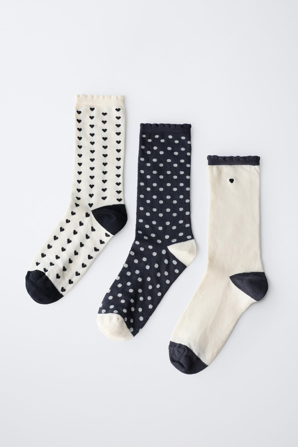 3-PACK OF HEART AND POLKA DOT SOCKS - Zara фото 4