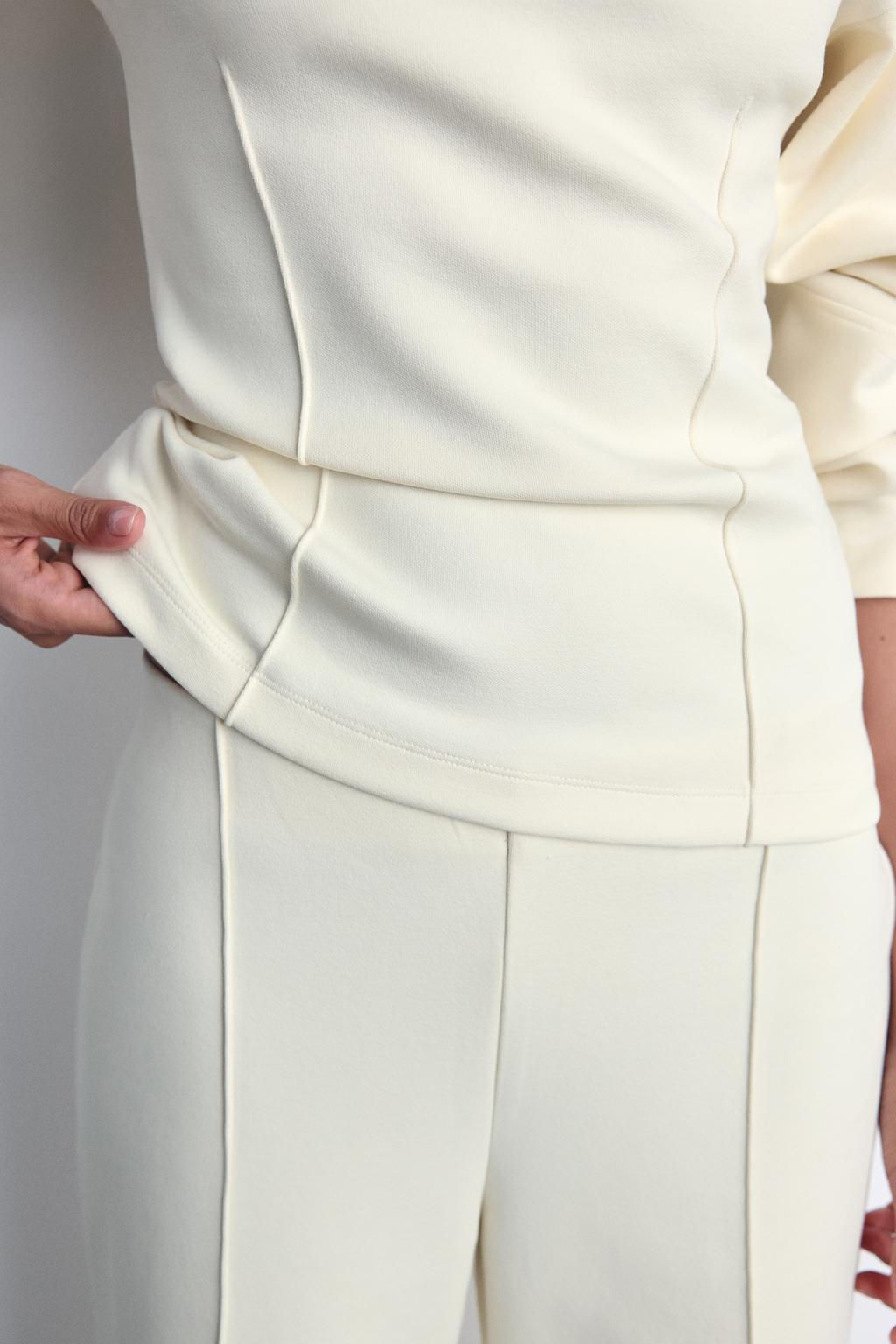FITTED INTERLOCK SWEATSHIRT - Zara фото 19