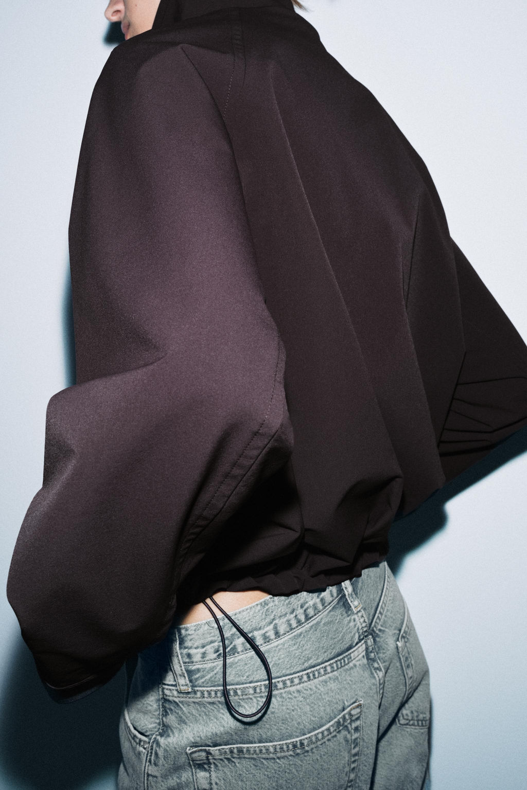 OVERSIZE ZIP-UP BOMBER JACKET - Zara фото 9