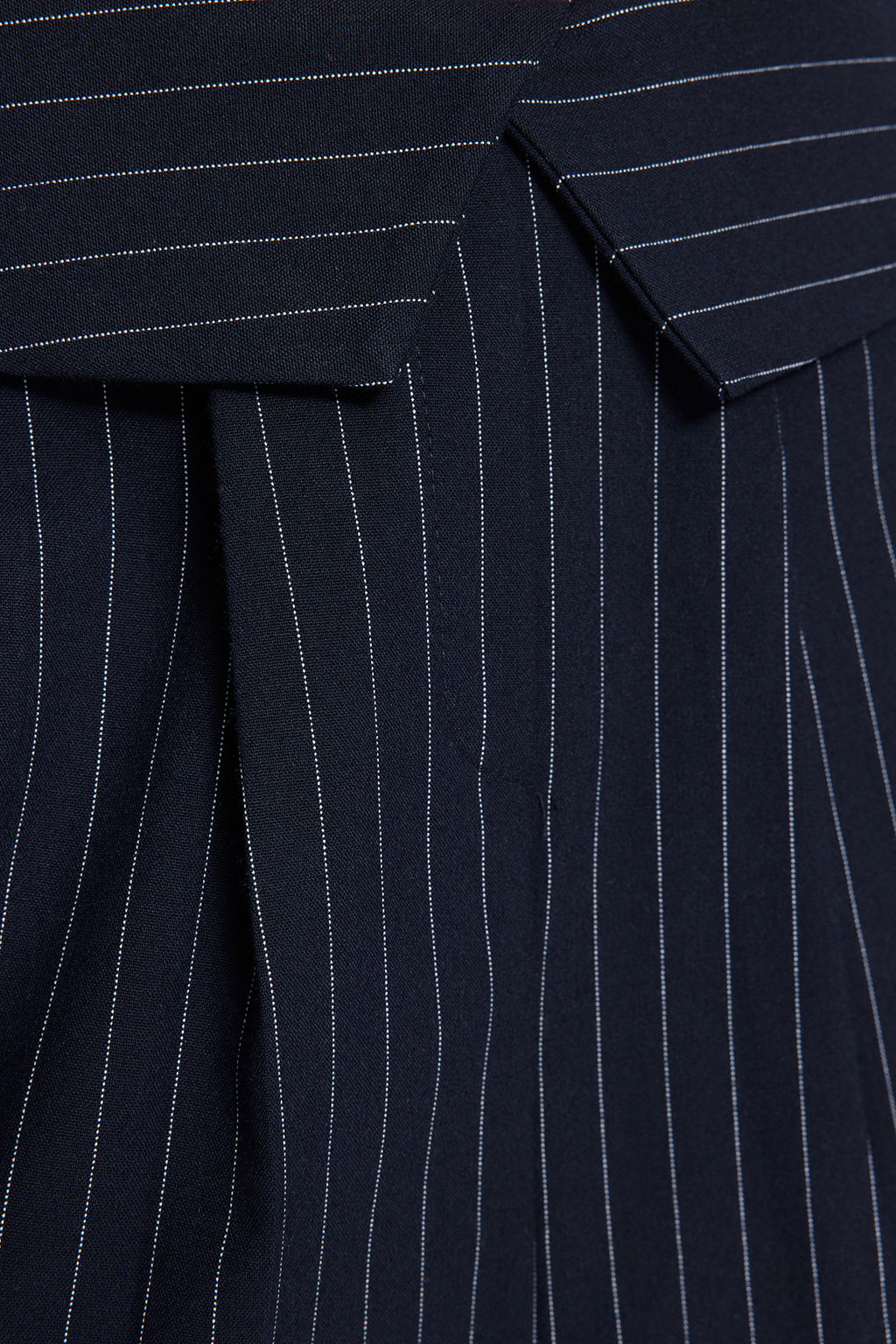 Lacivert Cizgili Beli Katlama Detayl? Dokuma Sort Etek TWOAW24SR00033 - Trendyolmilla фото 5