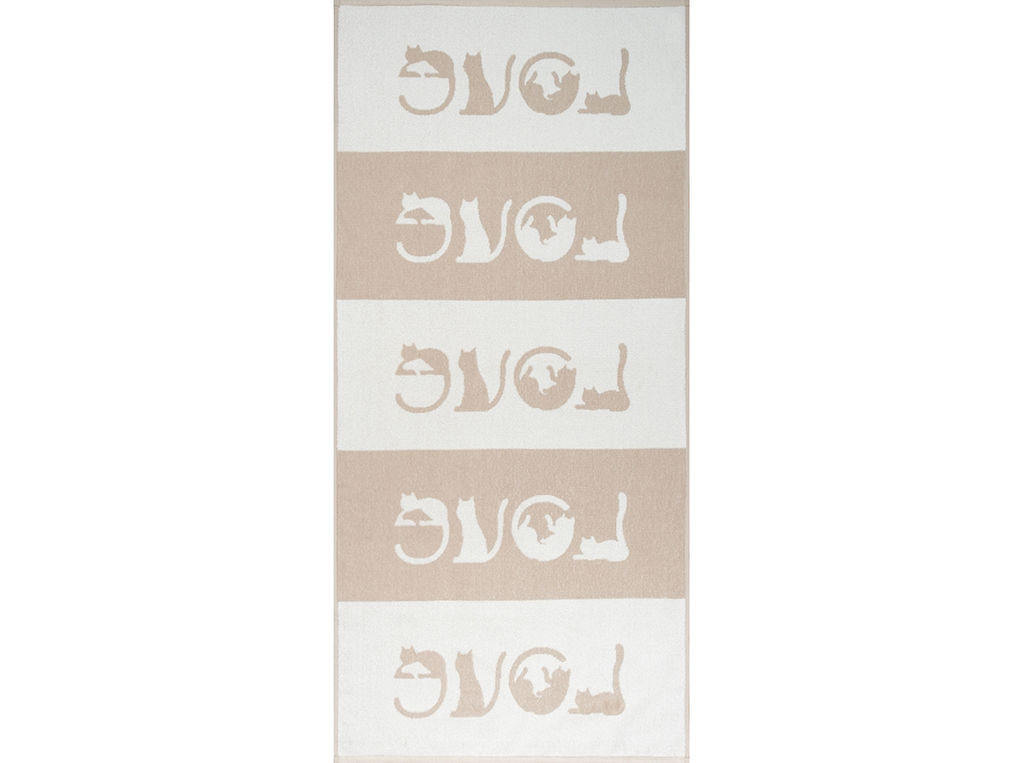 Полотенце махровое 6с102.511ж2 Love-кот(лен3) 67х150см