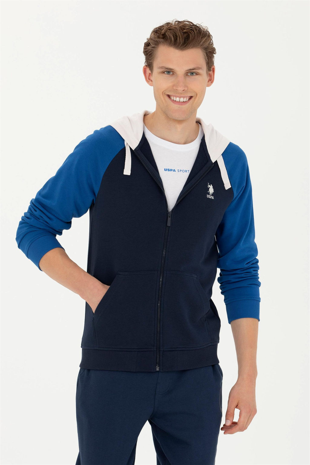 Мужской темно-синий вязаный кардиган - U.s. polo assn фото 3